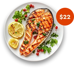 Fried salmon